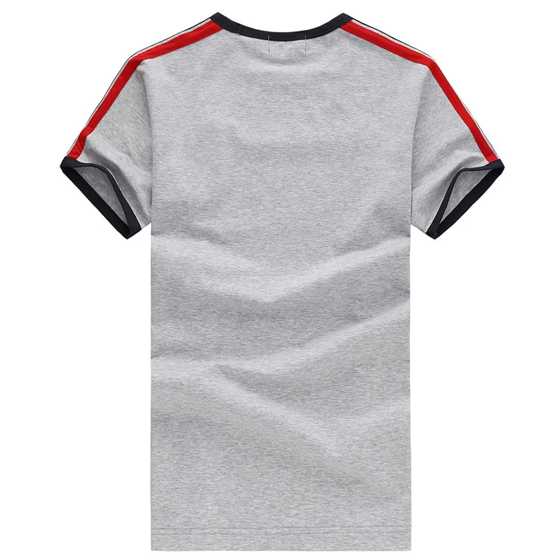 2014 new free shipping men's round neck short sleeve T-shirt embroidery LOGO fashion good quality low price 4-color | Мужская одежда