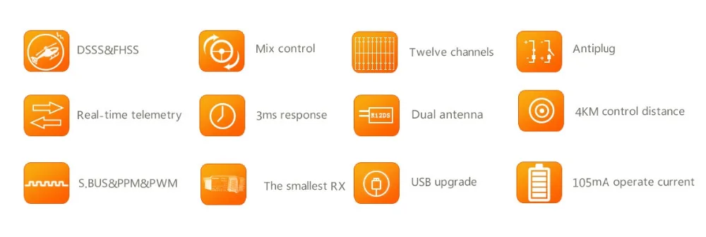 Radiolink AT9S 10CH R9DS AT10 II 12CH R12DS T8FB 8CH R8EF 2,4 GHz приемник дистанционного управления для радиоуправляемого вертолета/радиоуправляемой лодки