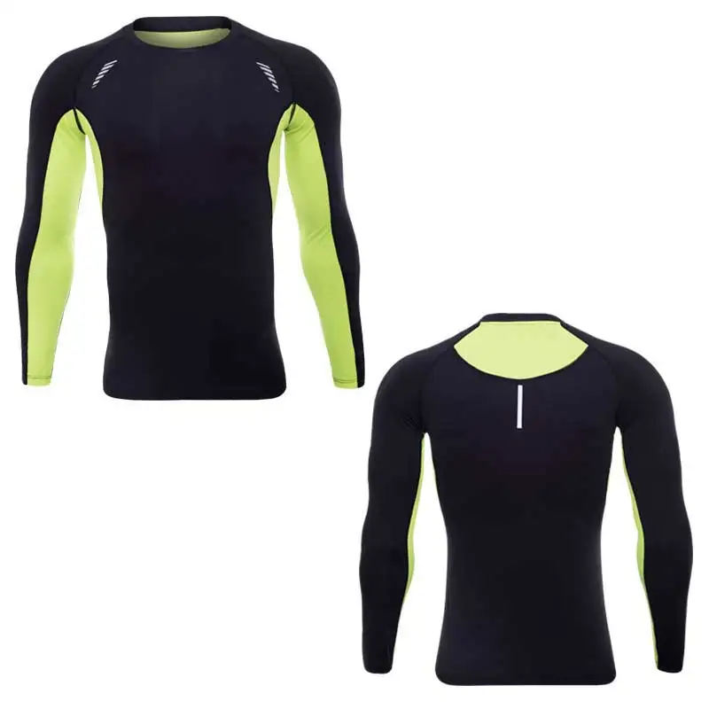 Мужская спортивная футболка для занятий фитнесом длинная йогой и быстросохнущая