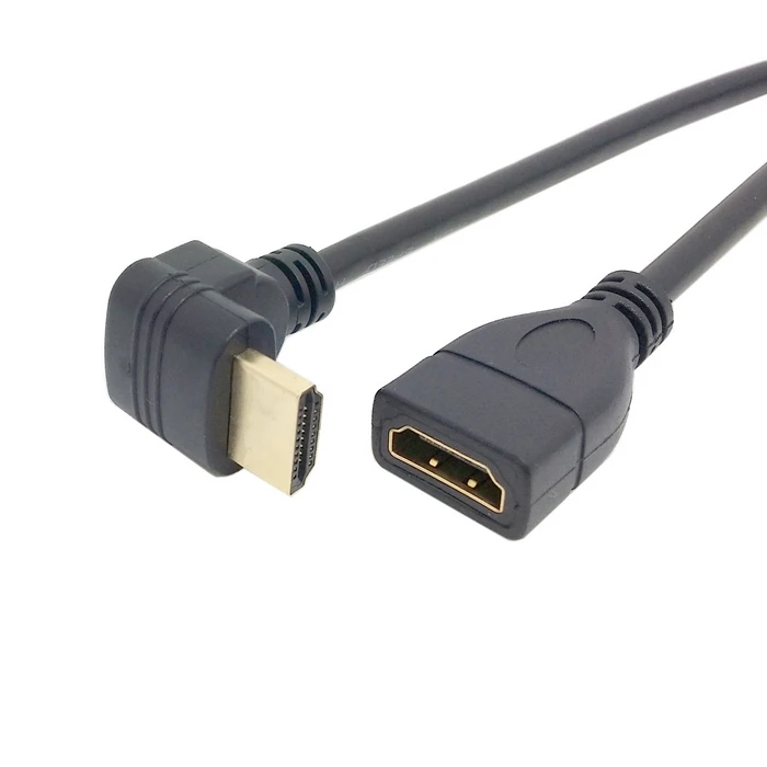 Вниз угловой 90 градусный разъем HDMI 1 4 с Ethernet & 3D Тип A штекер гнездо Удлинительный