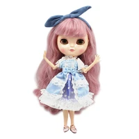 icy doll joint doll factory 280bl1063grey pink hair it suitable for cosmetic diy refit bjd toys factory nude fashion