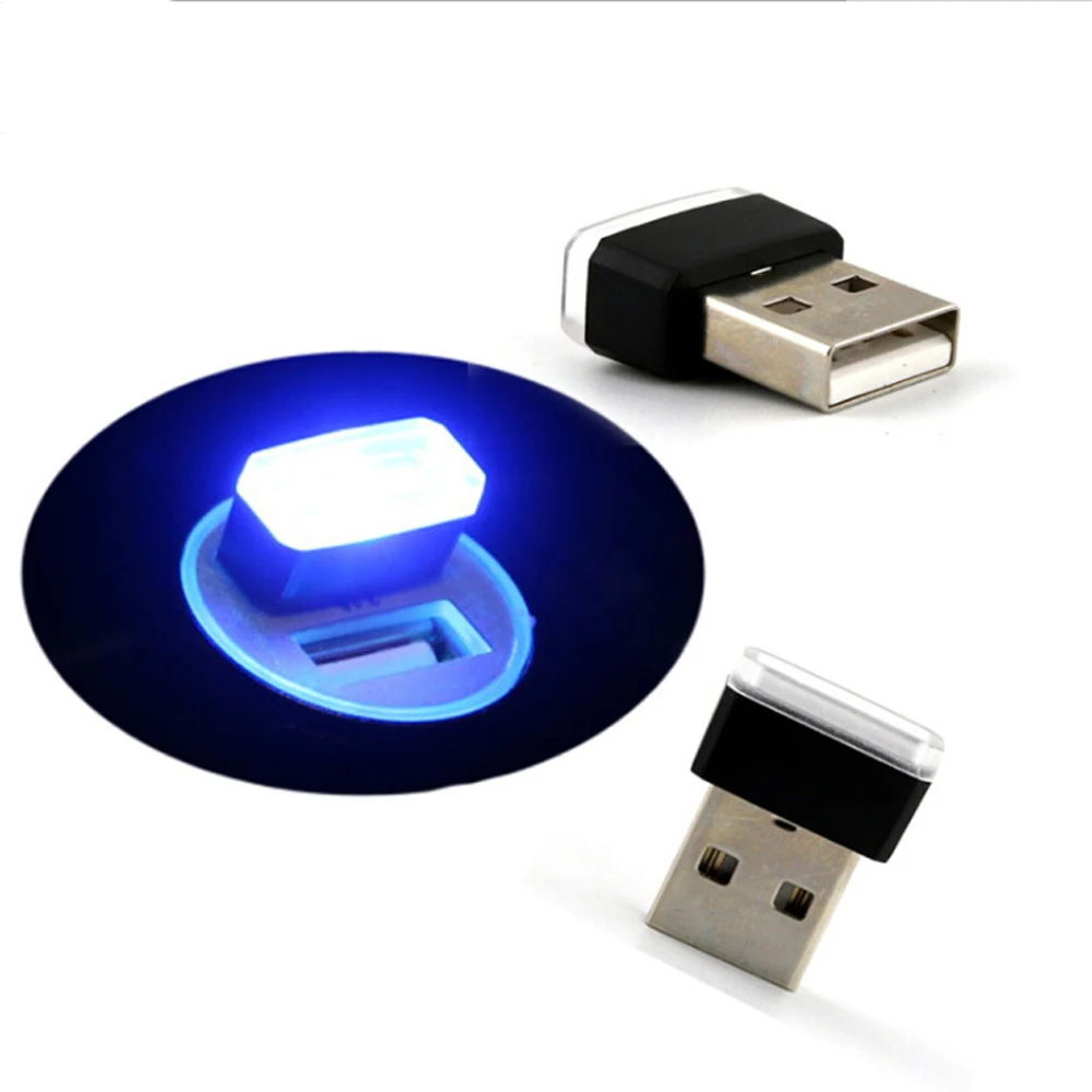 1 шт. автомобильный Стильный USB атмосферный светодиодный светильник