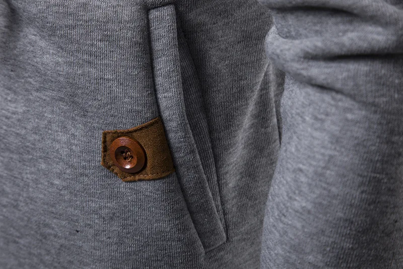 Мужская замшевая толстовка с капюшоном однотонная Повседневная Толстовка