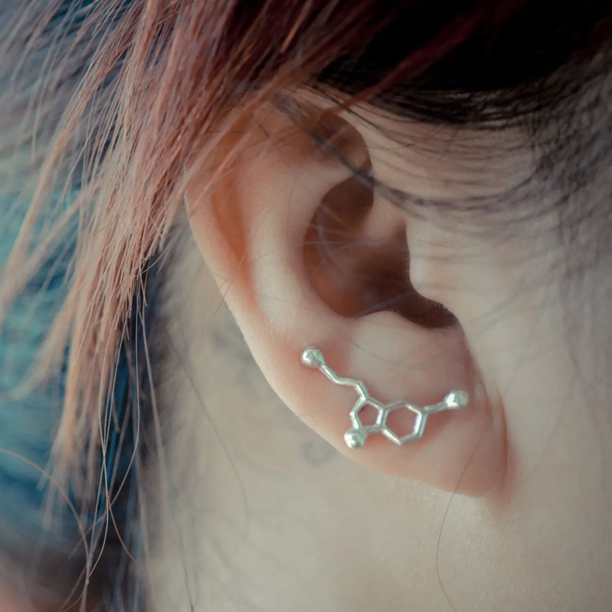 Дорин коробка серотонина молекула Пособия по химии науки Ear climbers/фианитами