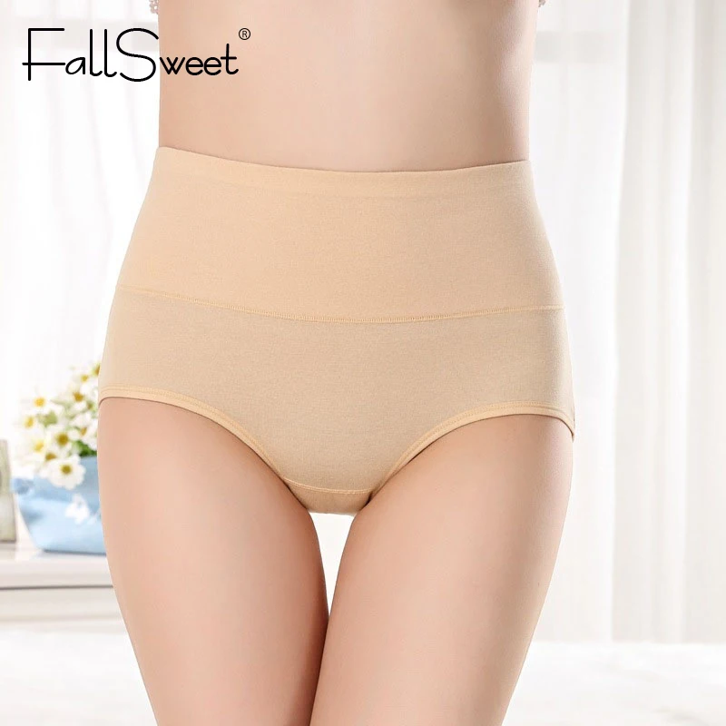 Женские трусики с высокой талией FallSweet хлопковые утягивающие размеров M XXL