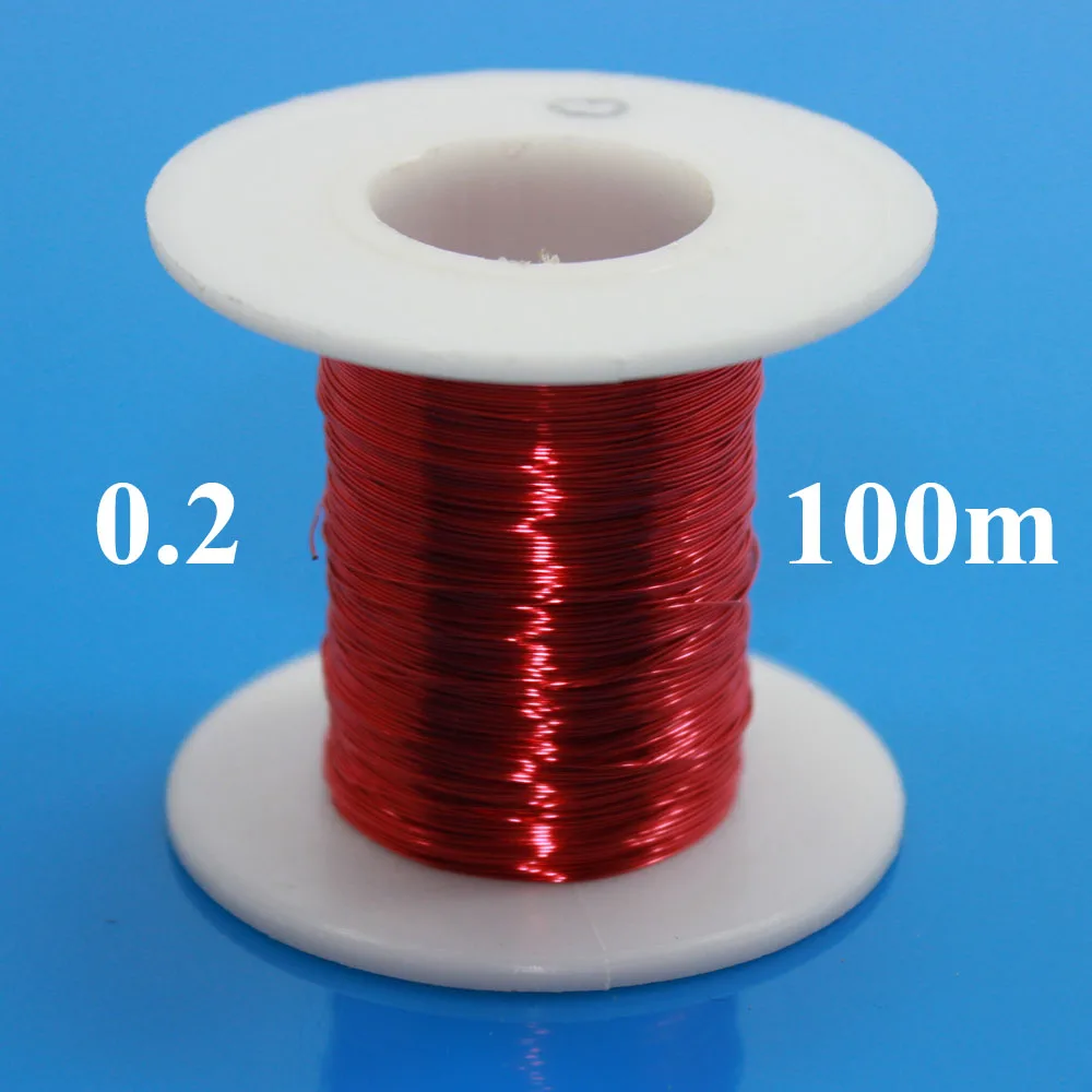 

0.2mm x 100m/pc Red Magnet Wire Enameled Copper wire Magnetic Coil Winding 0.2 mm Red