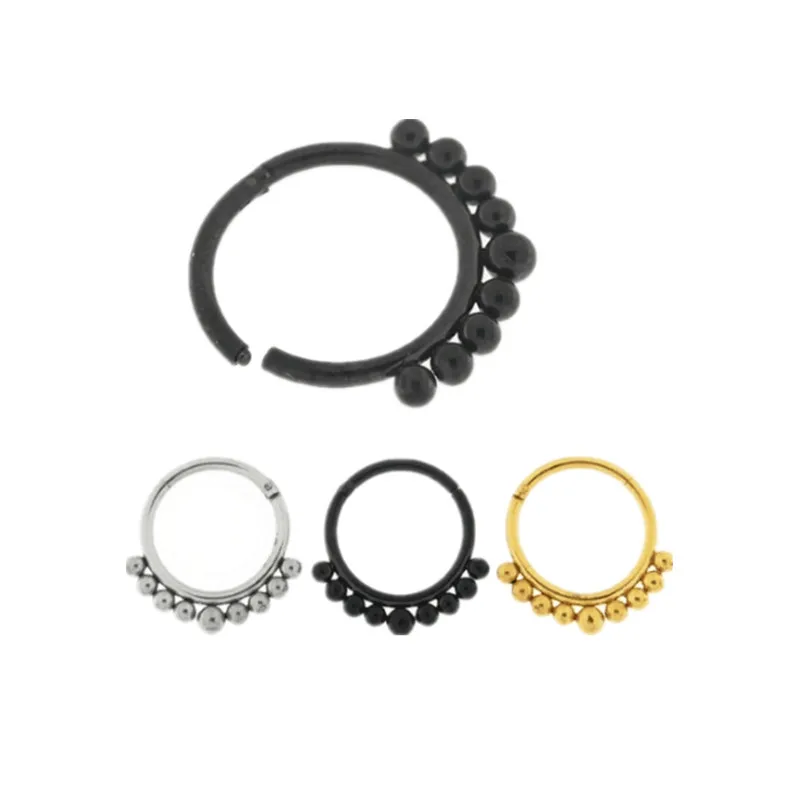 Кольцо для носа из нержавеющей стали кольцевая спираль прокалывания ушей новое