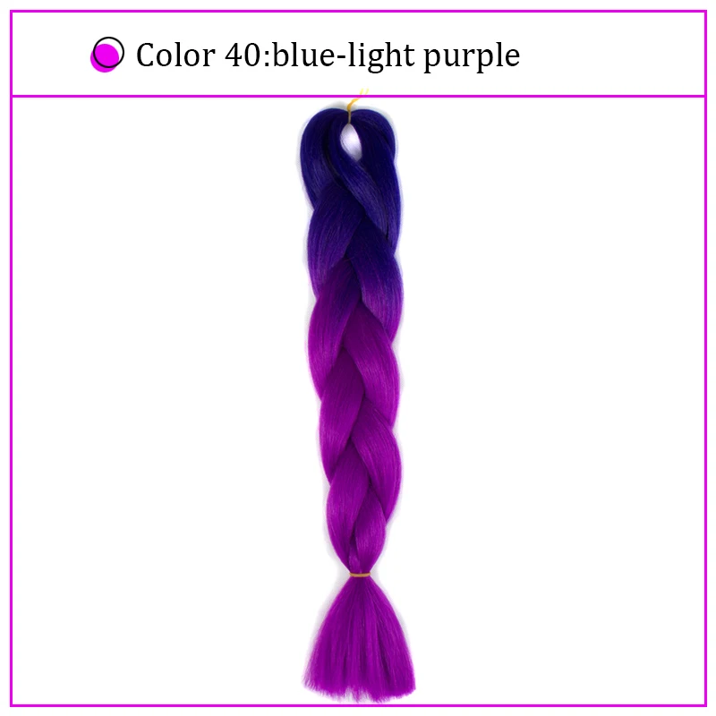 Yiyaobess Synthetic Ombre Braiding Hair Crochet Jumbo Braids Hair Extension 100g 24inch Black African Braids Pigtail Hair - Цвет: #5