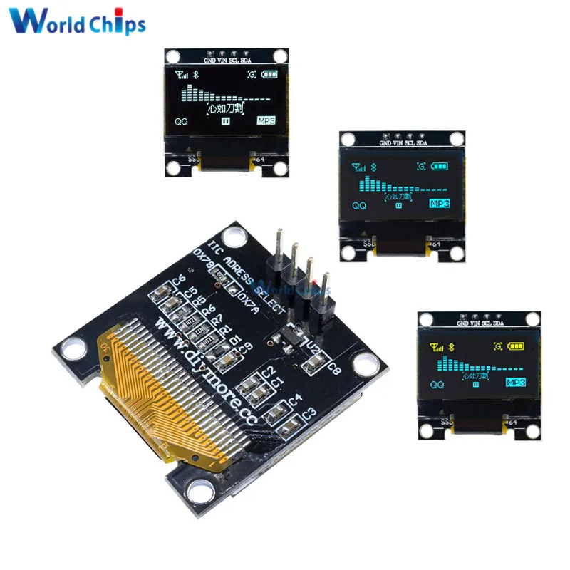 0,9" 0,96 дюймов 128X64 IEC SSD1306 12864 плата с ЖК-экраном IIC последовательный желтый синий/белый oled-дисплей модуль для Arduino