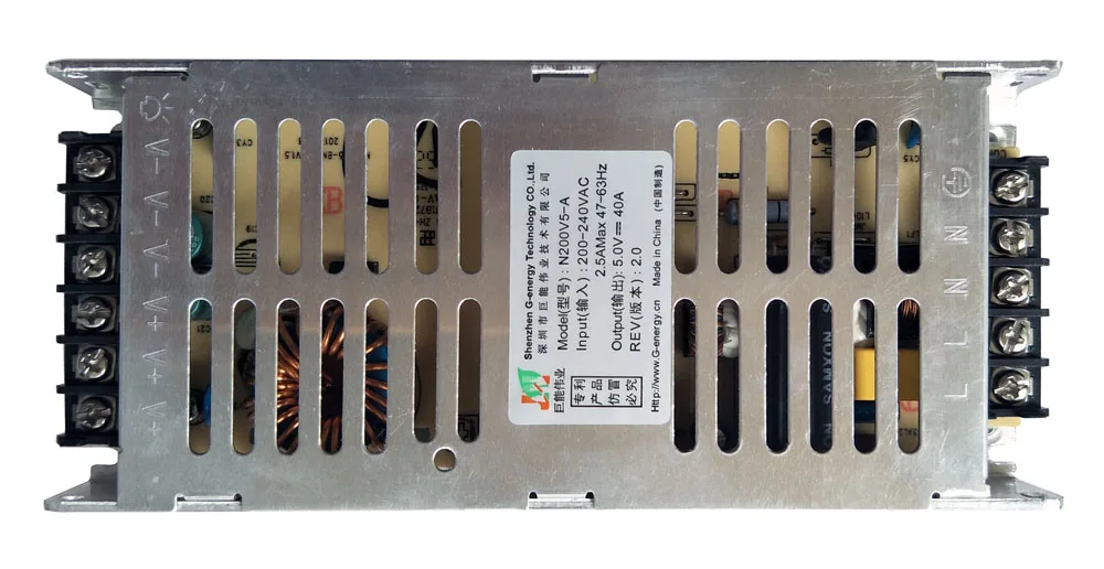 Ультратонкий блок питания 5V40A200W со светодиодным дисплеем наружный внутренний P16