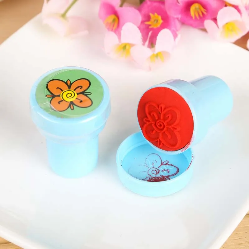 10 шт. цветы Stamp детей DIY ручной записки фотоальбом студенческие марки дневной