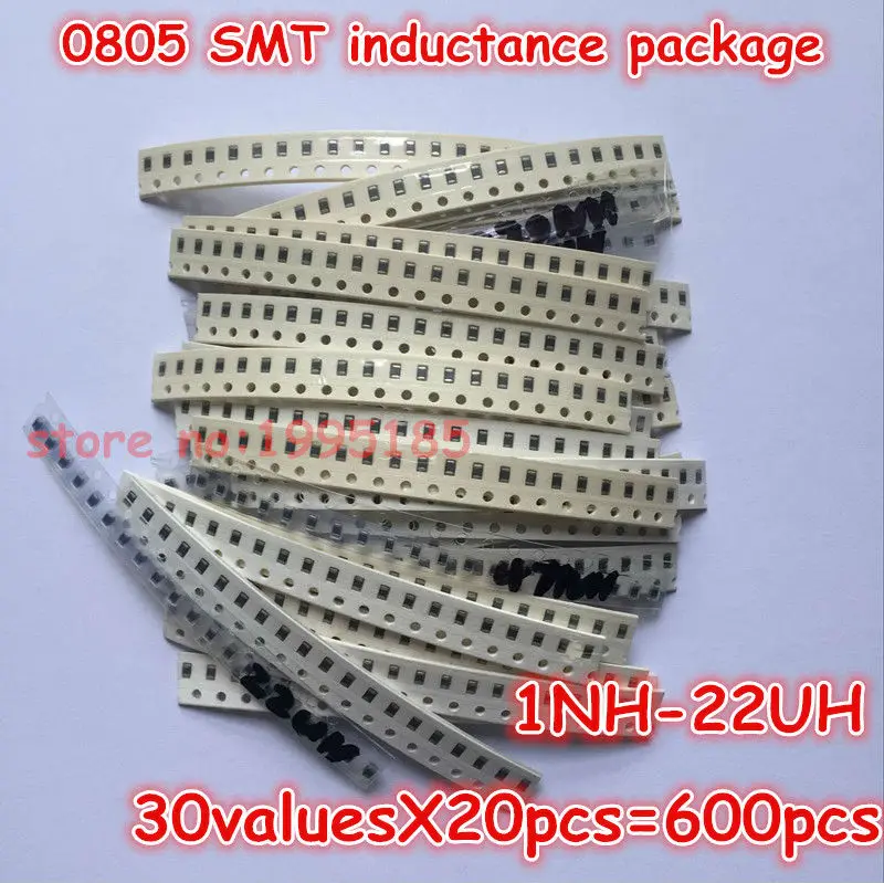 Индуктор 0805 SMD 30 ценностей X 20 шт. = 600 шт./лот (1NH 22UH) Индуктивная упаковка SMT|inductor
