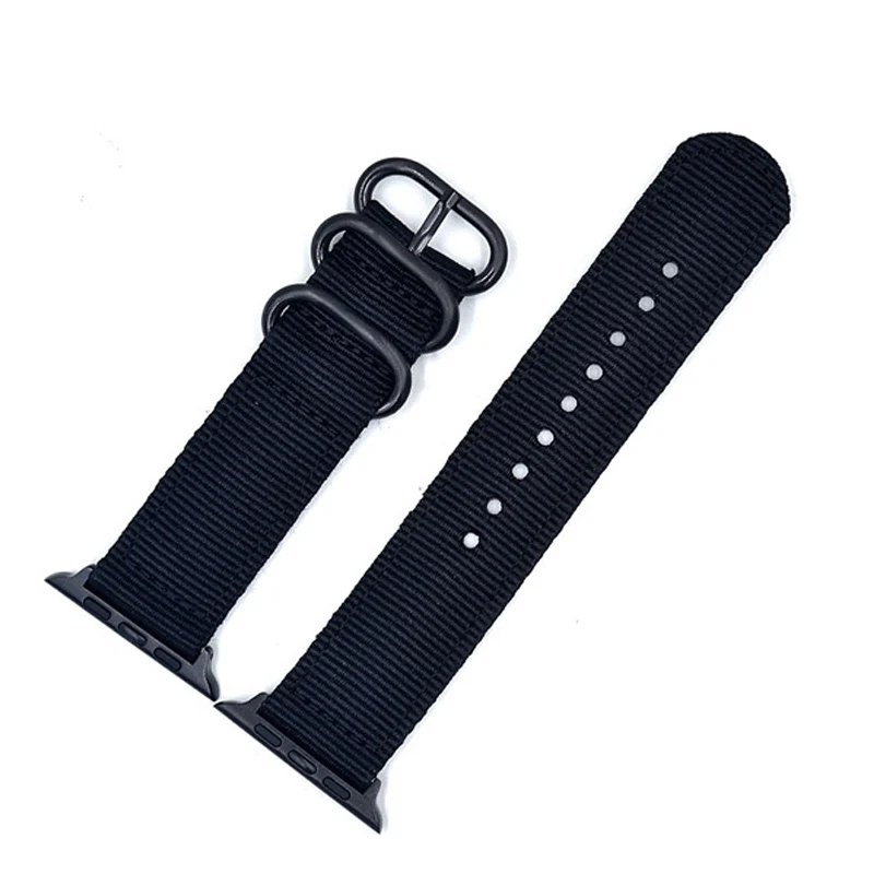 HIXANNY нейлон ремешок для Apple Watch Sport кожаный браслет группы серии 4/3/2/1 42 мм 38 iwatch