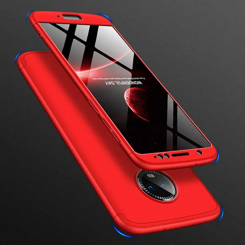 Чехол для Motorola Moto G5s Plus с полной защитой на 360 градусов 3 в 1 матовый жесткий чехол