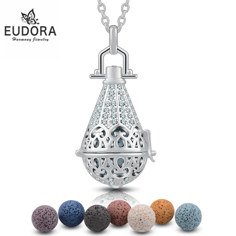 Медная подвеска EUDORA K113N16 в форме капли воды модное ожерелье хрустальный медальон