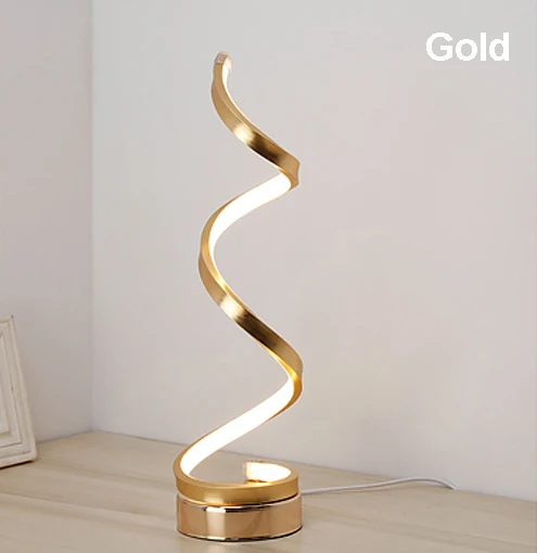 D Gold EU Plug Современный светодиодный Настольный светильник, украшение для помещений, настольная лампа для спальни, освещение для чтения, 15 Вт, пульт дистанционного управления, для спальни, для учебы, настольная лампа, скандинавский стиль - Цвет абажура: D Gold EU Plug