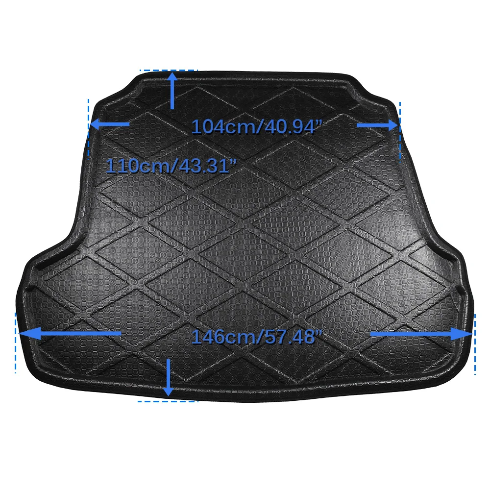 

Cawanerl Car Accessories Cargo Mat Boot Tray Liner Floor Rear Trunk Carpet Kick Mud Pad For Hyundai Sonata (YF) Sedan 2010-2014