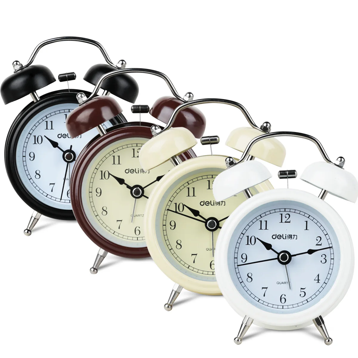 

9024 Fashion Simple Alarm Clock Dual-bell Alarm Desktop Alarm Clock Silence Design