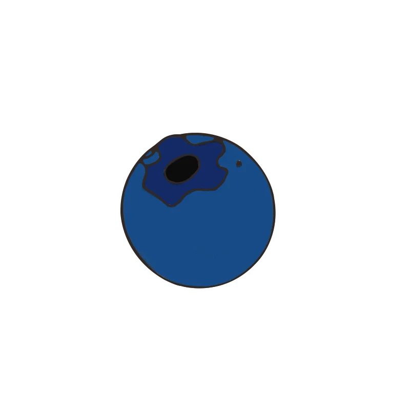 Blueberry Винтажный брошка мультфильм светильник лампочка смайлик лицо круглые иконы стиль эмаль значок кнопки брошь для влюбленных рубашка джинсовая булавка на лацкане - Окраска металла: Blueberry