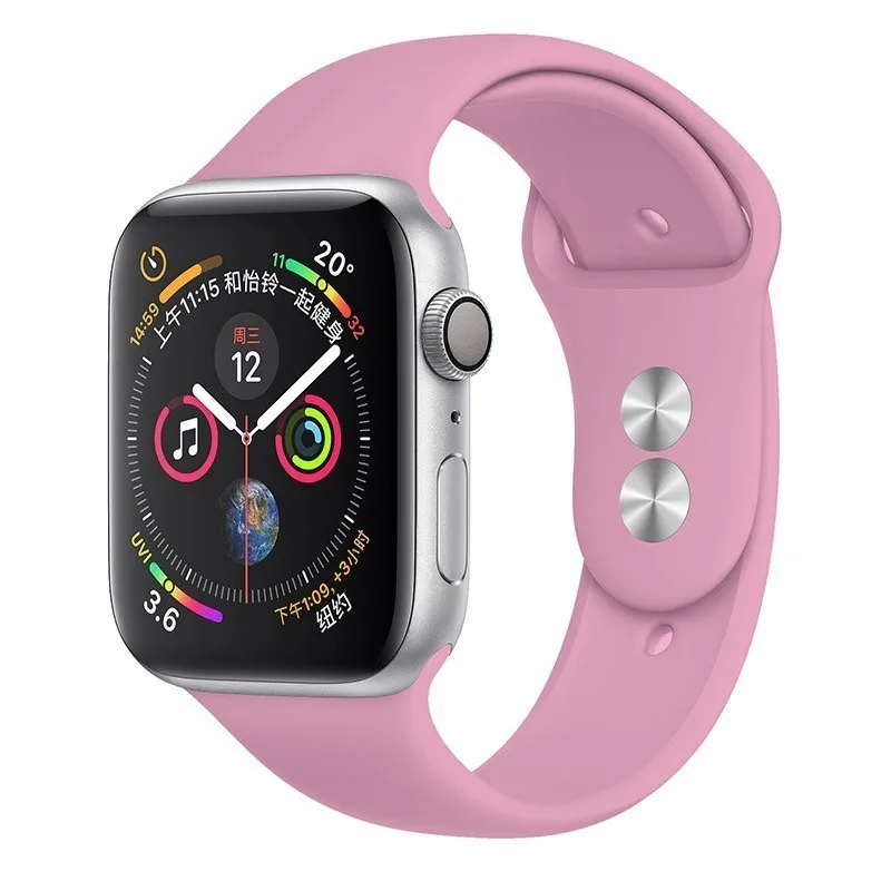 21 Bright pink Умный ремешок для apple watch band apple watch 4 3 iwatch band 42 мм 38 мм 44 мм 40 мм pulseira correa браслет аксессуары для часов петля - Цвет ремешка: 21 Bright pink