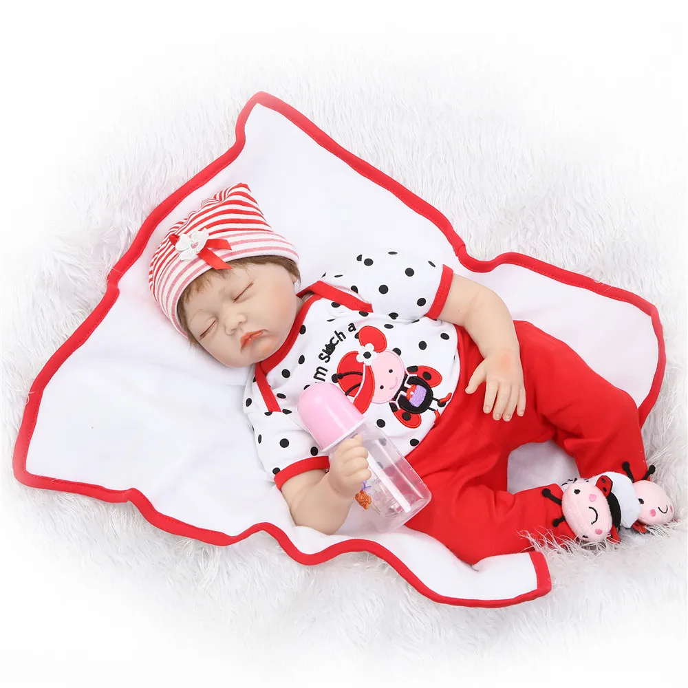 Reborn baby Dolls 22 дюйма Реалистичная силиконовая виниловая кукла детские куклы с