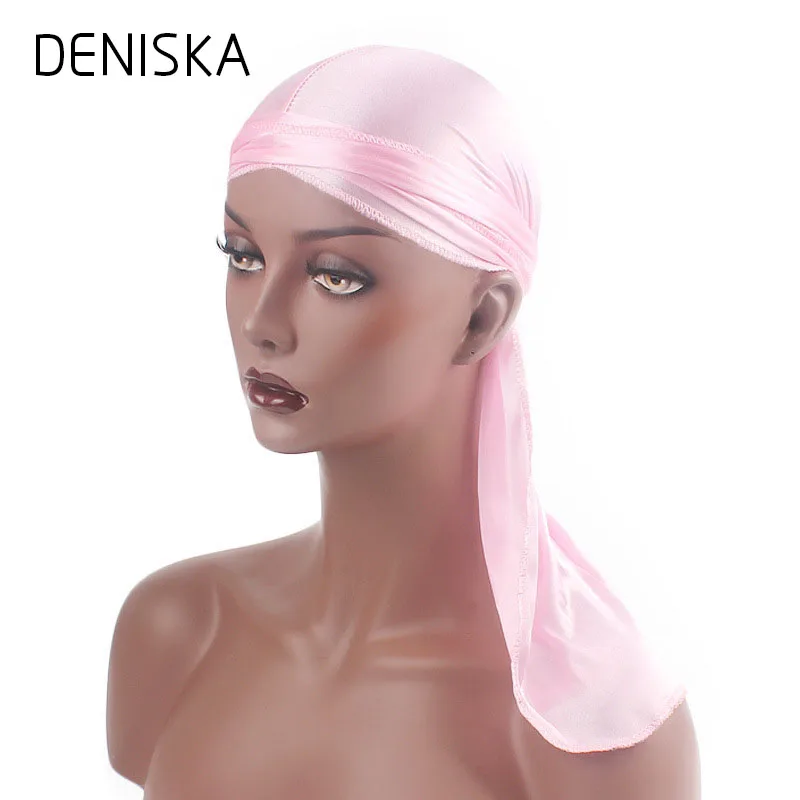 Новая мода Для мужчин атласная Durags бандану тюрбан парики шелковистая Durag