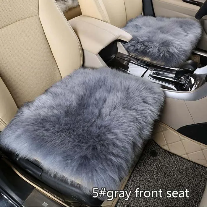 rete automobile Car front/back Seat Covers Luxurious plush fur design Warm Winter Universal Fit SUV sedans Chair Pad Cushion mat |