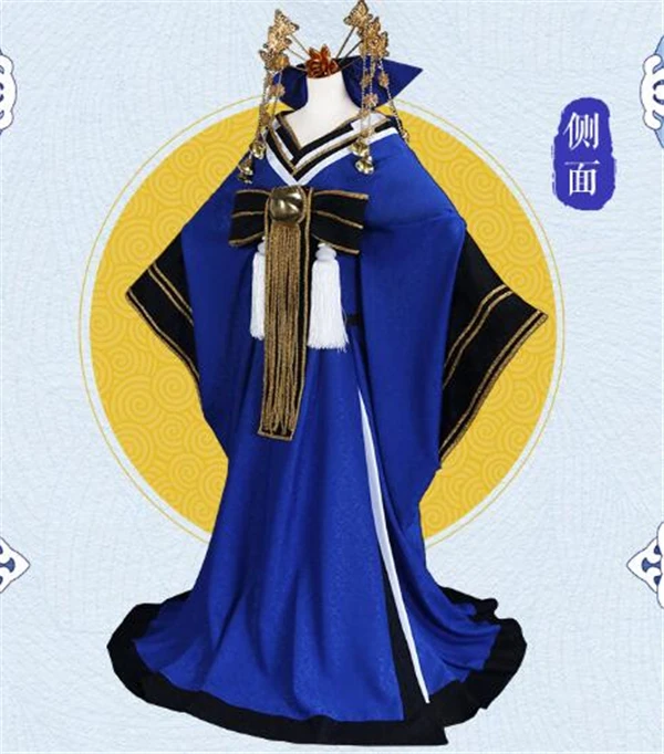 Аниме кимоно FGO Fate/Экстра tamamo no Mae голубой костюм для косплея Платье Великолепное кимоно A