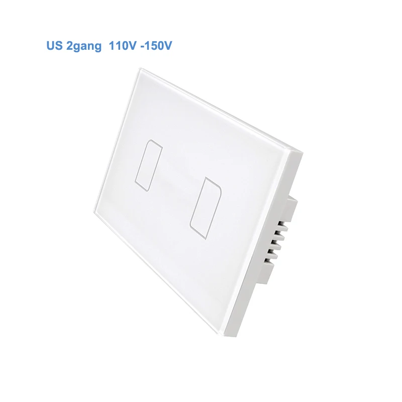 US 2gang 110V Broadlink TC2 US/AU Версия 1 2 3 банда WiFi домашняя Автоматизация умный светодиодный светильник с дистанционным управлением переключатель Сенсорная панель через RM Pro - Комплект: US 2gang 110V