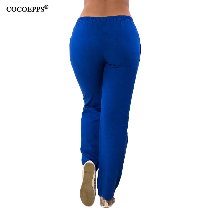 2019 летние женские 5XL 6XL Плюс размер эластичные талии брюки повседневные Большие
