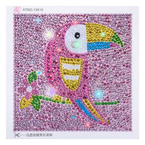 Multicolor C 15x15 см DIY Полный Круглый алмаз мультфильм живопись специальные стразы в форме горный хрусталь вышивка дизайн для детей и s - Цвет: Multicolor C