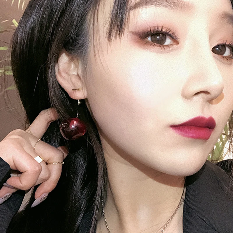 Вишенки забавные вишневые простые Подвесные серьги творческие Фруктовые и