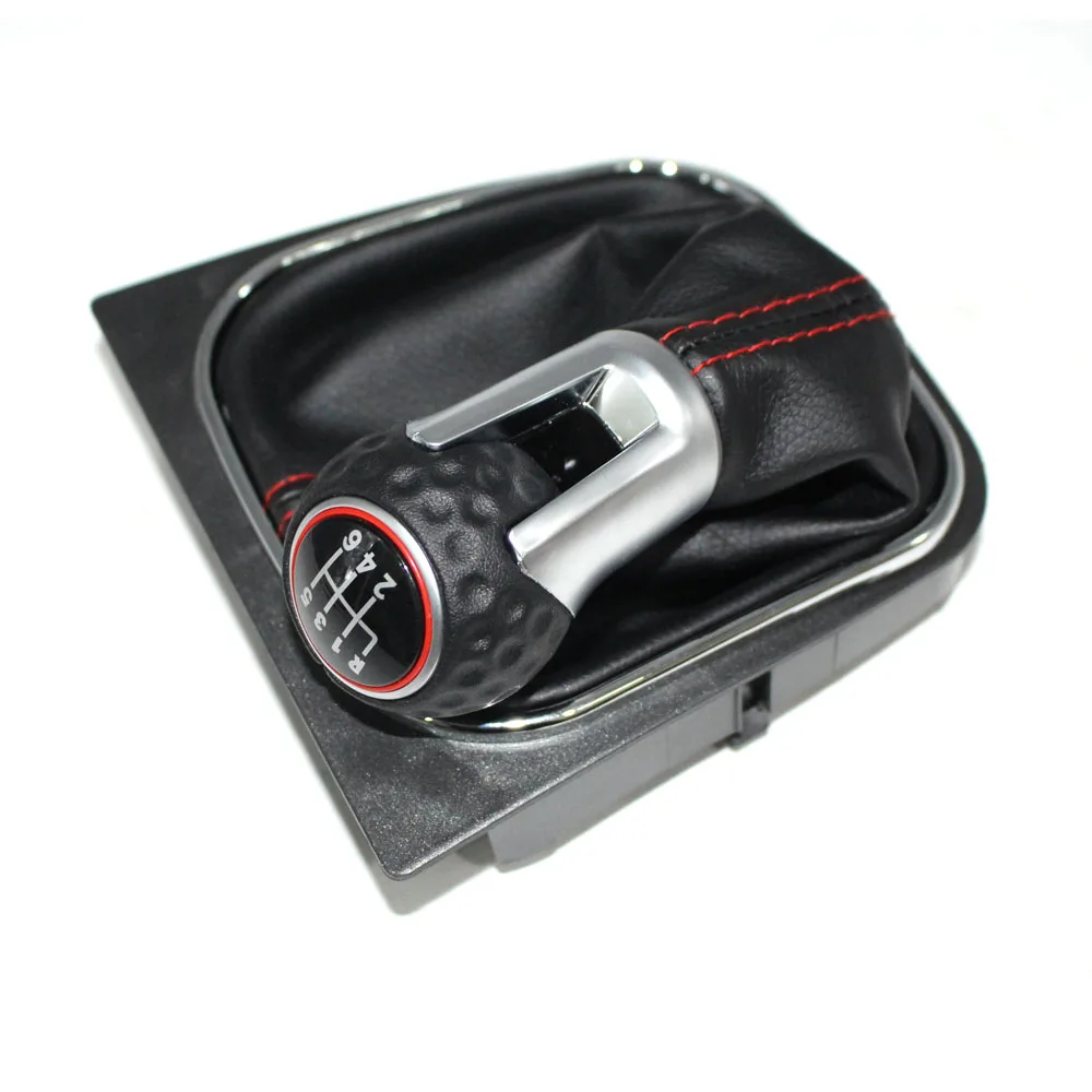 Для VW Golf 5 MK5 R32 для GTI 2004 2005 2006 2007 2008 2009 автомобиля Шестерни переключатель ручки для включения и выключения с кожаные ботинки