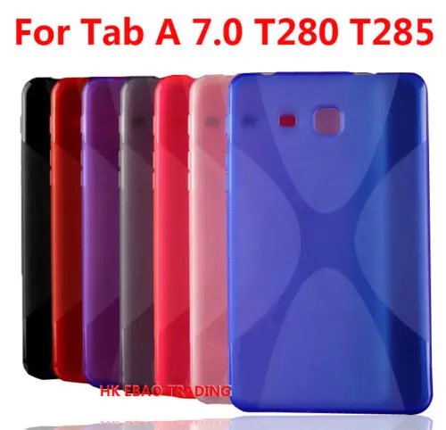 Random Color X Line Чехол из ТПУ, мягкий силиконовый гелевый Чехол для samsung Galaxy Tab A 7,0 T280 T285 edition - Цвет: Random Color