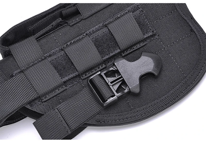 Molle Adjustable Tactical Holster Belt Holster Pistol Gun Holster Pouch with Light Pocket Right Handed for Glock 17 19 22 23 31