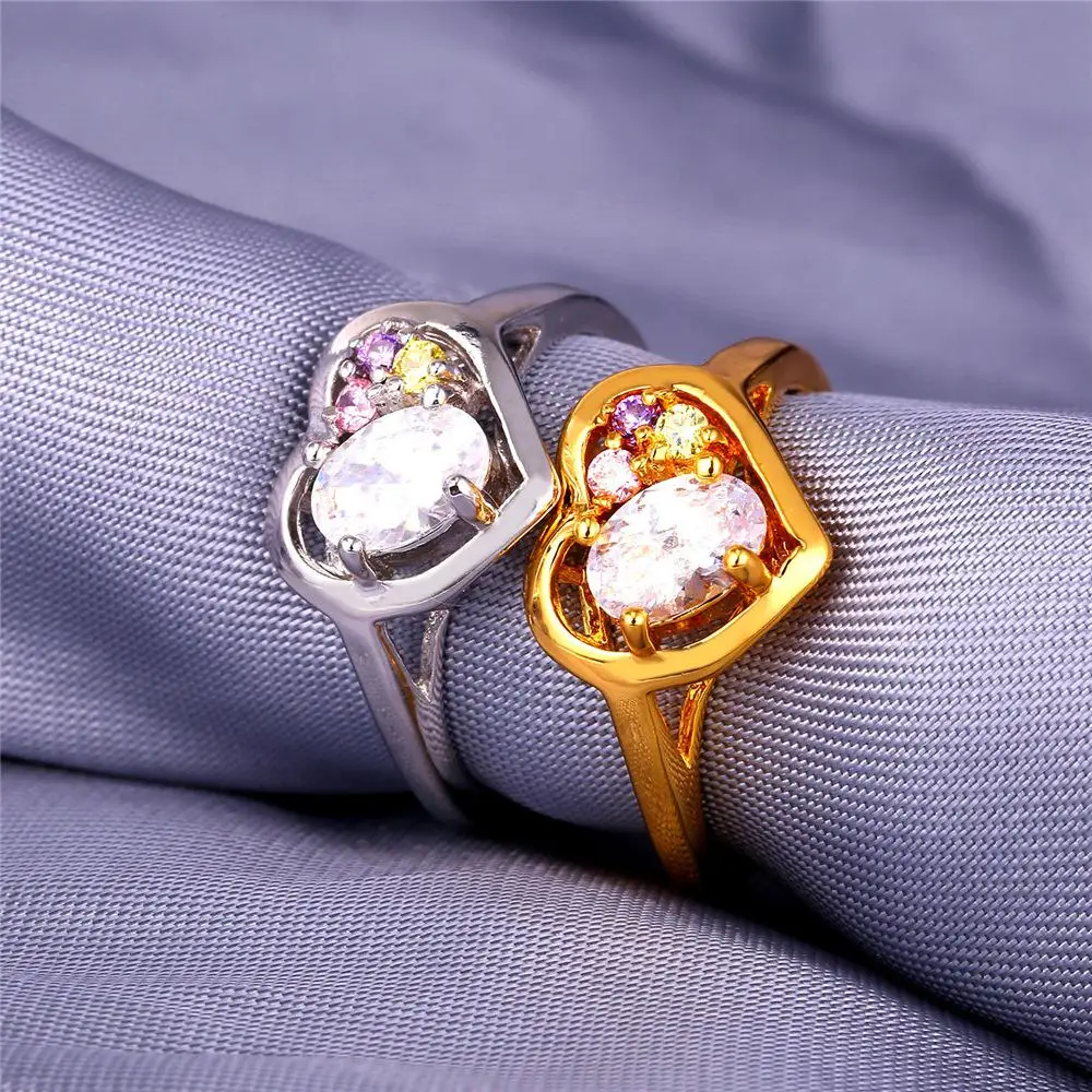 Kpop обручальные кольца для женщин кольцо в форме сердца с коробкой AAA + кубический