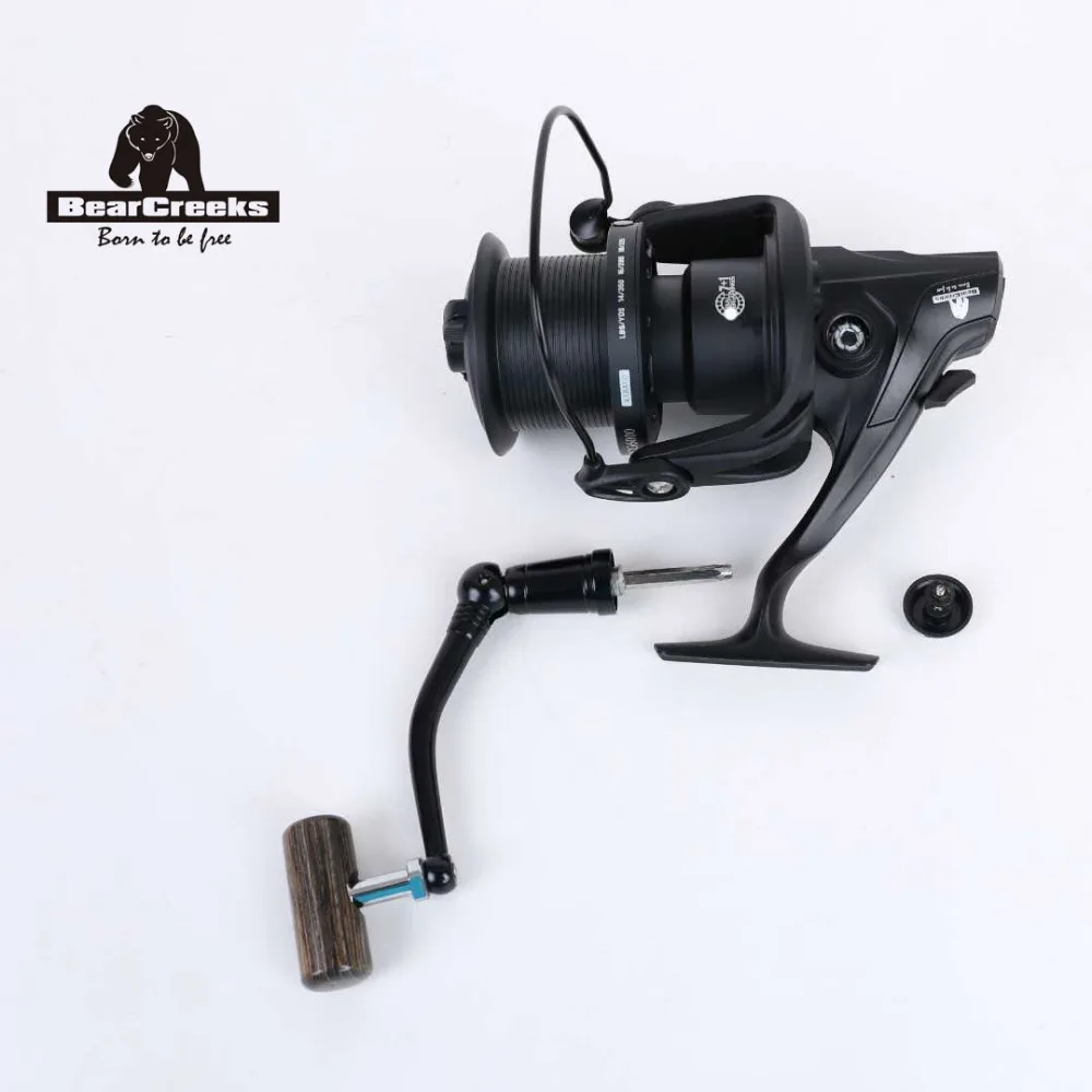 Рыболовные катушки BearCreeks BCG6000 Карп длинная литая большая спиннинговая катушка |