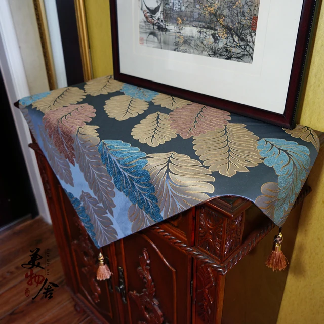 Банановый лист Европейский ретро стиль вышивка маджонг холодильник комод ночной