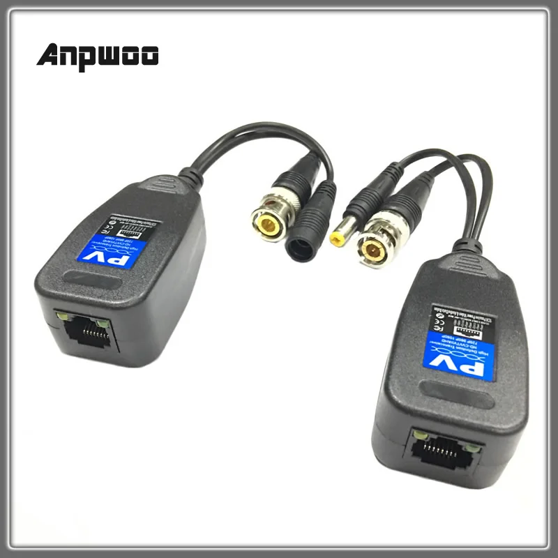 Для 2MP 3MP 4MP Anpwoo 205PV 200M диапазон для HD CVI/AHD/TVI Twisted BNC CCTV пассивные трансиверы Cat5 UTP Video
