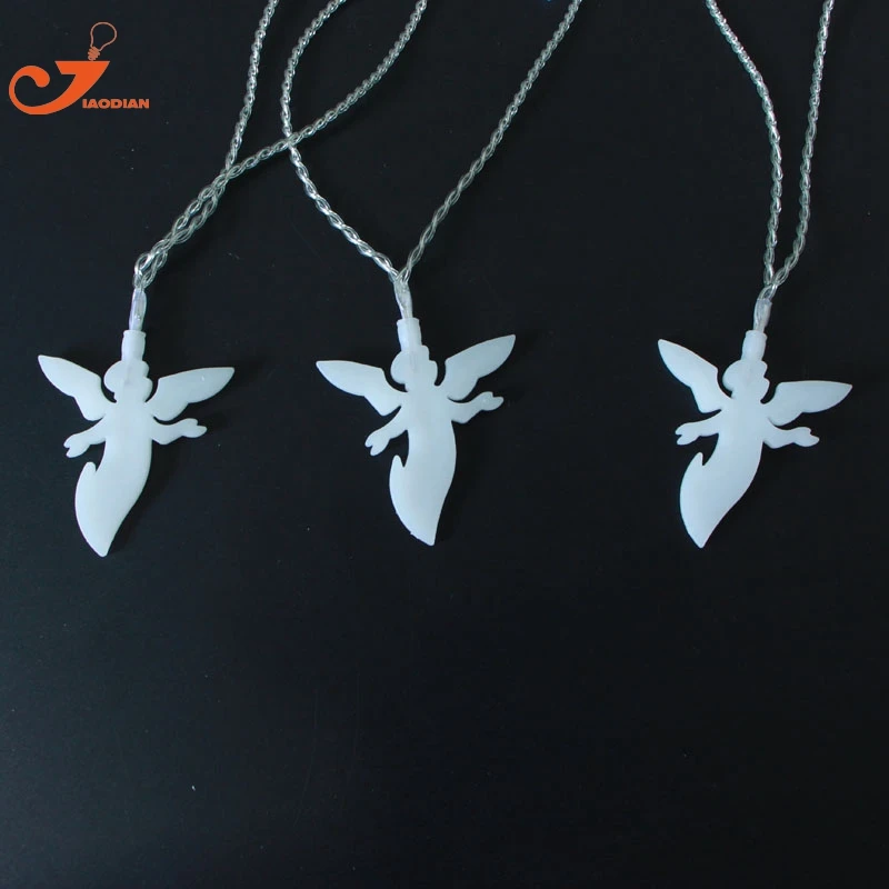 Белый Иней Ангел Рождество свет 10 светодиодов Свадьба освещения сад света строки