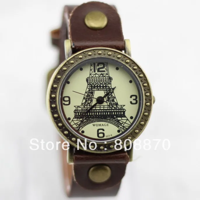 Woman Casual Watch Eiffel Tower Surface Fashion Quartz Watches Leather Strap 3 Colors lady dress watches Hot Sale wristwatches | Наручные
