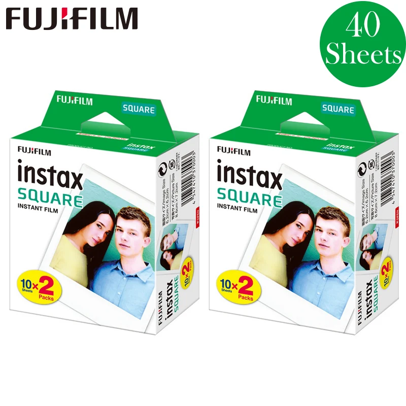 Fujifilm 2018 новая Instax квадратная мгновенная печать 2 упаковки 20 пленка для Fuji SQ10