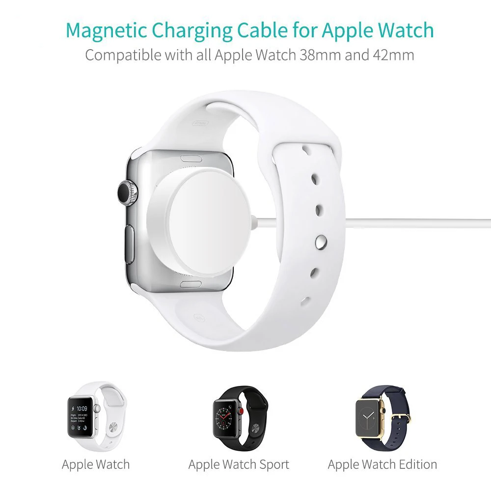 HUASHINE Беспроводное зарядное устройство для iWatch серии 1 2 3 4 USB Магнитный зарядный