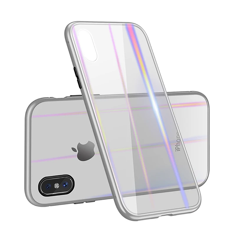 Металлический магнитный адсорбционный чехол для iPhone XS Max XR X 7 8 Plus 360 откидная
