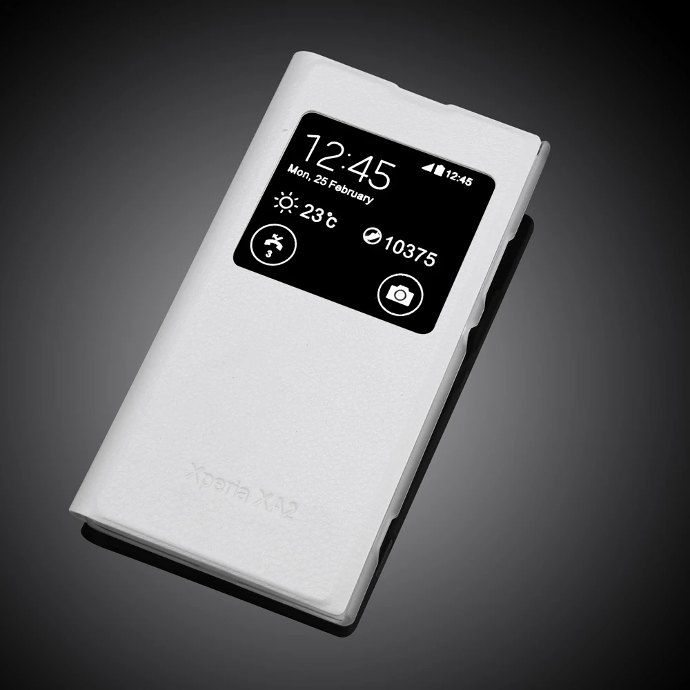 Откидной Чехол из искусственной кожи для Sony Xperia L2 чехлы телефонов с окошком sony l2