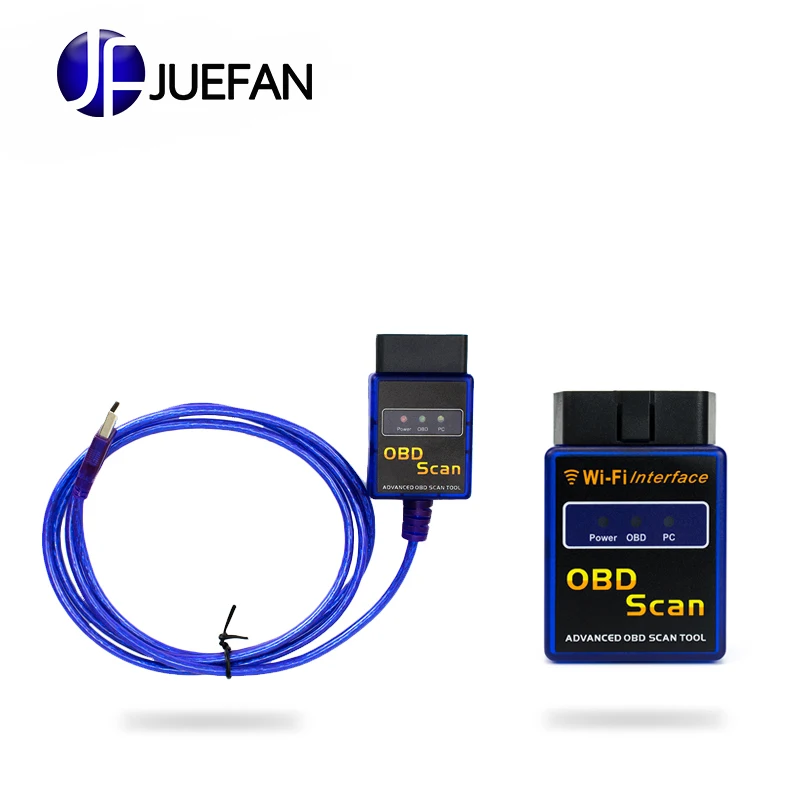 JUEFAN WIFI V2.1 OBD2 автоматический сканер беспроводной OBDII адаптер ELM327 usb v1.5