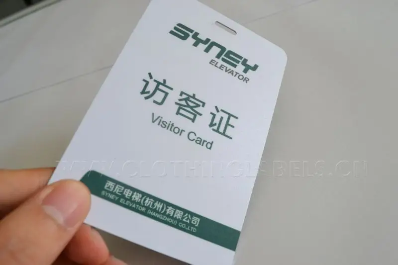 

PVC card with different background color at both sides, plastic business card with black printing, plastic card, frosted effect