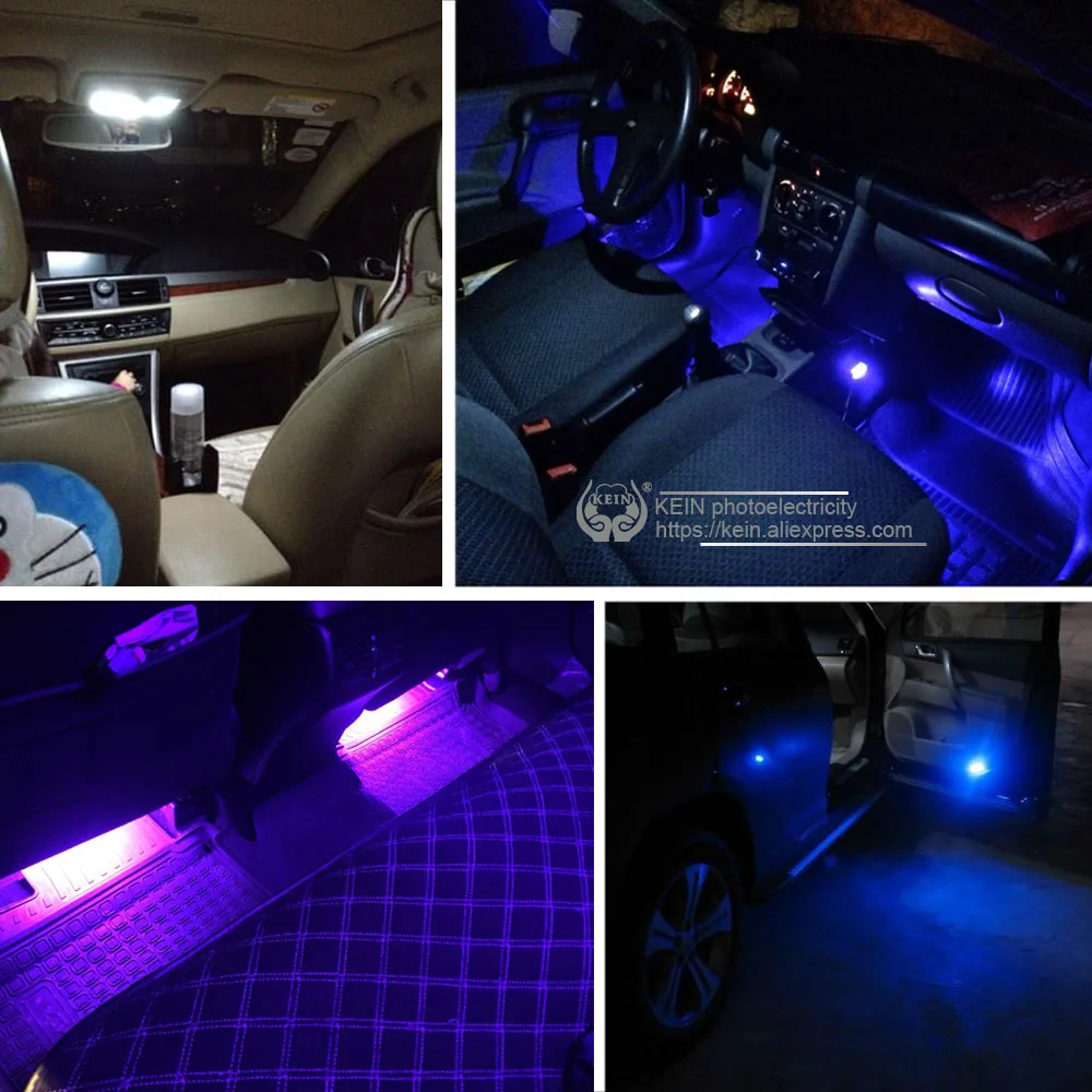 KEIN 10 шт. 194 led w5w лампа t10 168 силиконовый cob светильник номерного знака туалетный