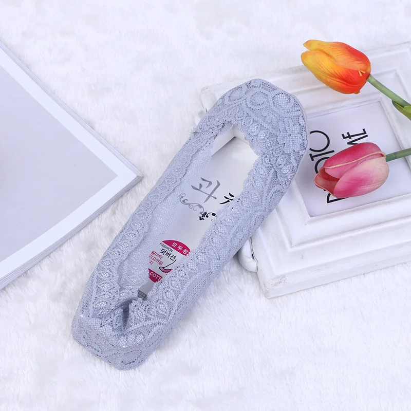 5 парт/лот женские носки из хлопчатобумажной смеси Нескользящие невидимые