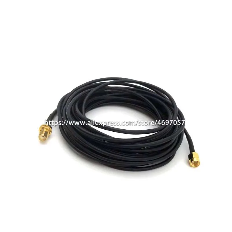 SMA штыревой к SMA Гнездовой кабель RG174 РЧ коннектор адаптер wifi антенна удлинитель 1 м 2 м 3 м 5 м